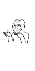 illustration of a wojak cheers meme