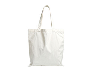 White Canvas Tote Bag Mockup On Transparent Background