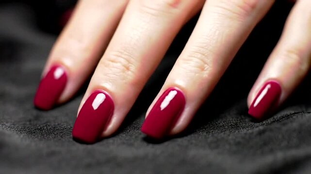 Stylish red nails showcase beauty and elegance, perfect for fashion and beauty contexts.