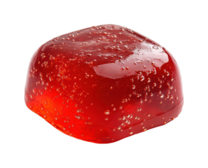 Bubbling red gelatine dessert kitchen food bright