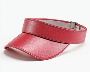 Red visor cap