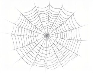 Obraz premium A simple, symmetrical spider web graphic
