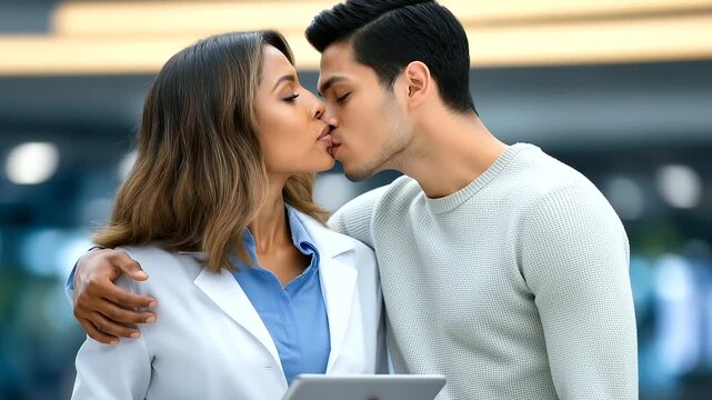 doctor pacient kiss
