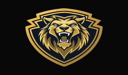 Obraz premium Tribal lion head mascot vector illustration with skull, a heraldry crest design for a king