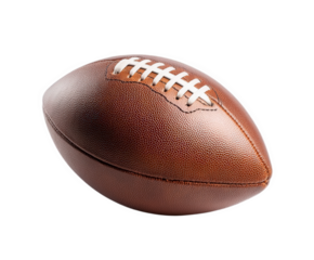 Classic American football ready for game day action, capturing athletic spirit and sports passion