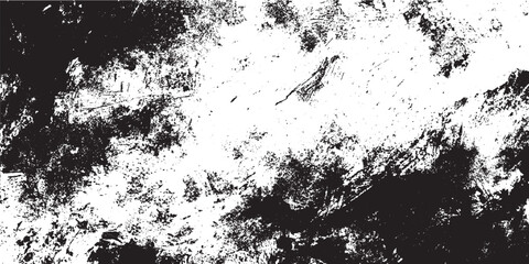 Abstract dust particle and dust grain texture on white Grunge black and white. Abstract monochrome background. Vector pattern of scratches, chips, scuffs. Vintage worn surface. Old wall texture	