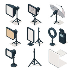 Icon panel lighting barn doors umbrella vector light icons board meter gear