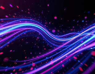 Abstract glowing light trails with vibrant colors and dynamic motion suitable for backgrounds and creative designs in digital media