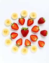 Fresh fruit slices arranged in a circle