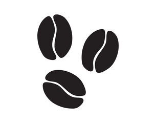 coffee beans silhouette. coffee bean doodle hand drawn icon. Coffee bean drawing clipart symbol 