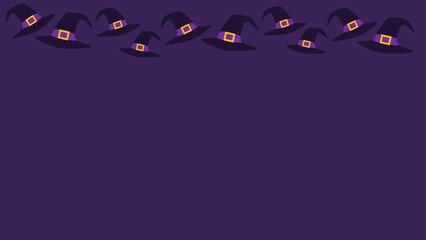 Spooky Halloween background illustration animation of  Witch hat
