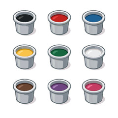 Cap ink blue icon violet tattoo brown black yellow vector white