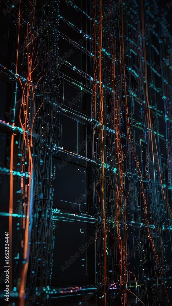 Poster severed data connections with fading light at network node