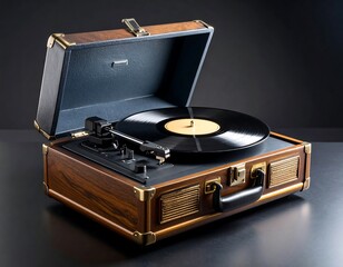 Vintage suitcase turntable captures the essence of music's nostalgic allure