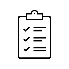 A clipboard with three checkmarks and three lines indicating items on a list for organization tasking