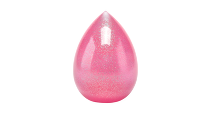 Silicone makeup sponge with glittery finish, isolated on white background