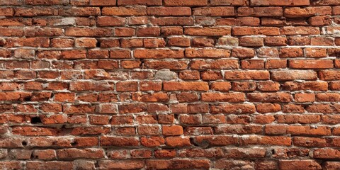 Weathered Red Brick Wall Rustic Texture and Aged Charm