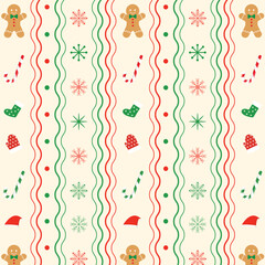 Fototapeta premium Christmas seamless pattern.Seamless winter pattern isolated on background.Vector graphic illustration new year background wallpaper.