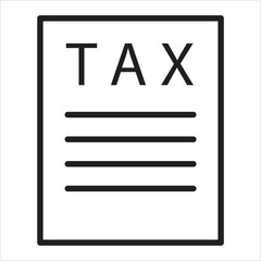 Tax icon outline vector