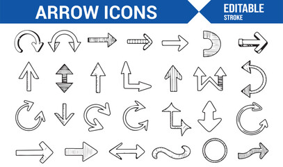 Creative Arrow Icons for Digital Design, Directional and Movement Symbols