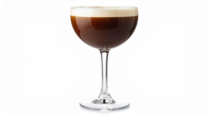 Crystal Clear Glass Filled with Refreshing Liquid on Pristine White Background Evoking Cleanliness and Simplicity