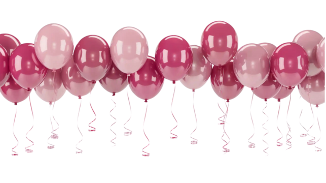 Balloons on a Transparent Background