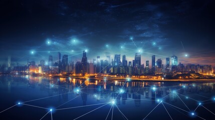 5G, 6G, Big data wireless network, high speed internet, cloud computing or connect diagram technology, Data storage, service, synchronize, online, financial, Connectivity global, smart city, Gen AI