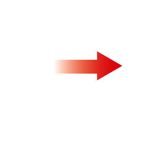 red arrow on white background