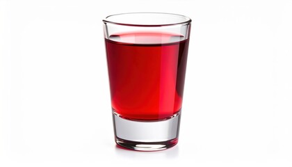 Elegant Glass of Red Wine Isolated on a Bright White Background Showcasing Rich Color and Texture
