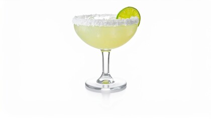 Refreshing Margarita Cocktail with Lime Slice on Glass Rim Perfect for Summer Gatherings and Celebrations