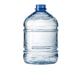 Clear water bottle suitable for hydration on the go on a transparent background, cut out