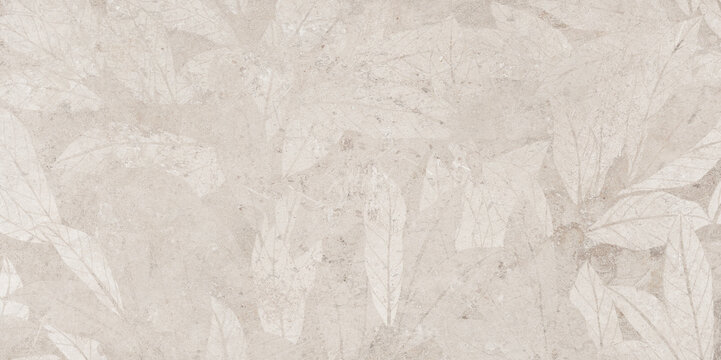 stone texture with subtle leaf pattern creating natural botanical abstract background.