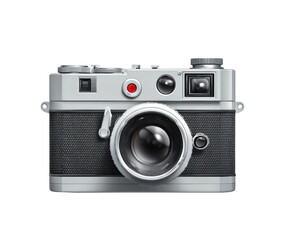 Fototapeta premium Vintage camera design for photography enthusiasts and collectors on a transparent background, cut out
