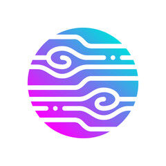 Jupiter. This is a vector single icon with a solid gradient style. It is suitable for various purposes, including website design, mobile app design, and logo design.