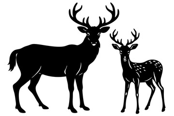 Deer silhouette vector illustration