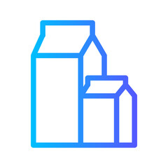 dairy gradient icon