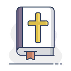 Fototapeta premium Holy bible wedding isolated vector icon