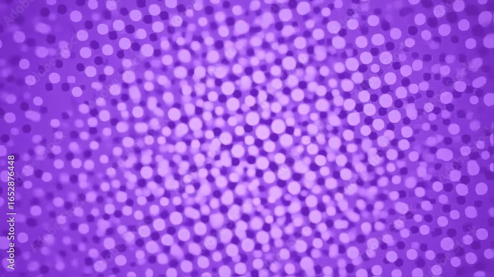 Poster dynamic purple polka dot animation: abstract background with subtle motion