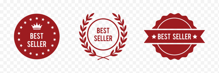 Best Seller Badge Logo Design Template For Business Product  . Premium Best Seller Badge Award Seal Orange Ribbon Design Graphic Element . eps 10