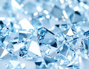 Scattered Transparent Shards Background for Digital Design