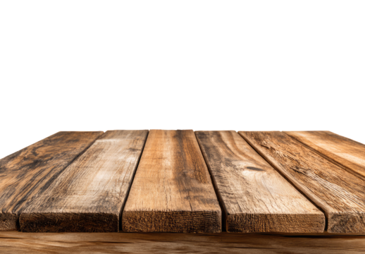 Close-up of weathered wooden planks.  Dark background.  Natural wood grain visible.  Horizontal planks.  Empty surface
