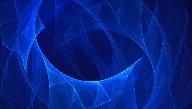 Abstract swirling blue fractal design - Powered by Adobe