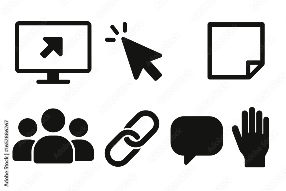 Aufkleber modern flat icons collection for web and mobile interfaces: diverse digital actions and concepts lik
