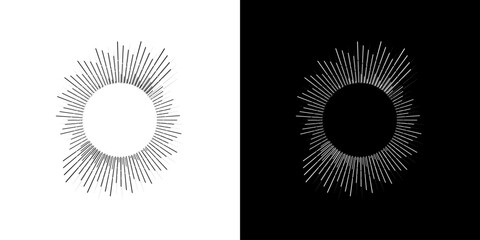 Dynamic abstract spiral sound wave rhythm lines. Circular spiral sound wave rhythm of lines. Circular futuristic abstract lines, black and white background.	
