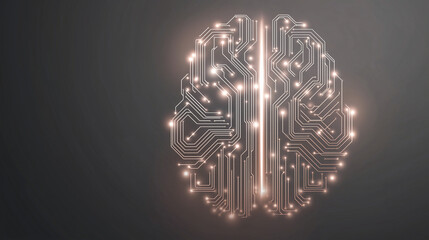 Artificial Intelligence Brain Circuit Illustration