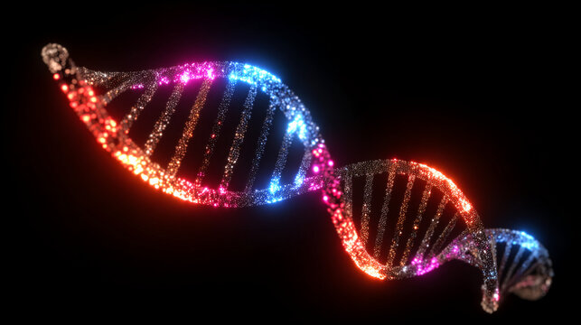 Luminous DNA Helix: Genetic Code, Science, and Biotechnology