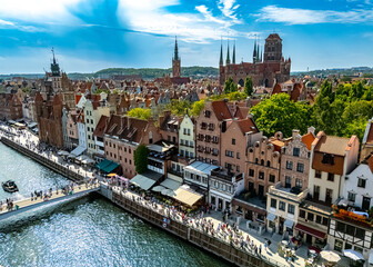 Architecture of old town in Gdansk, Poland