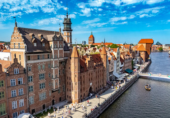Architecture of old town in Gdansk, Poland