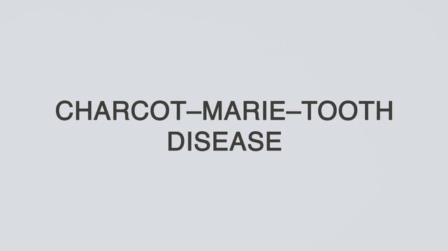 Charcot-Marie-Tooth disease word diagnosed with a stethoscope held in hand on a white background, illustrating hereditary neuropathy, medical diagnosis, healthcare concept, and awareness