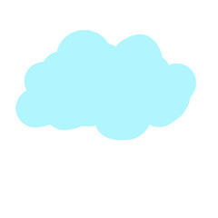 Simple Blue Cloud Cartoon Illustration